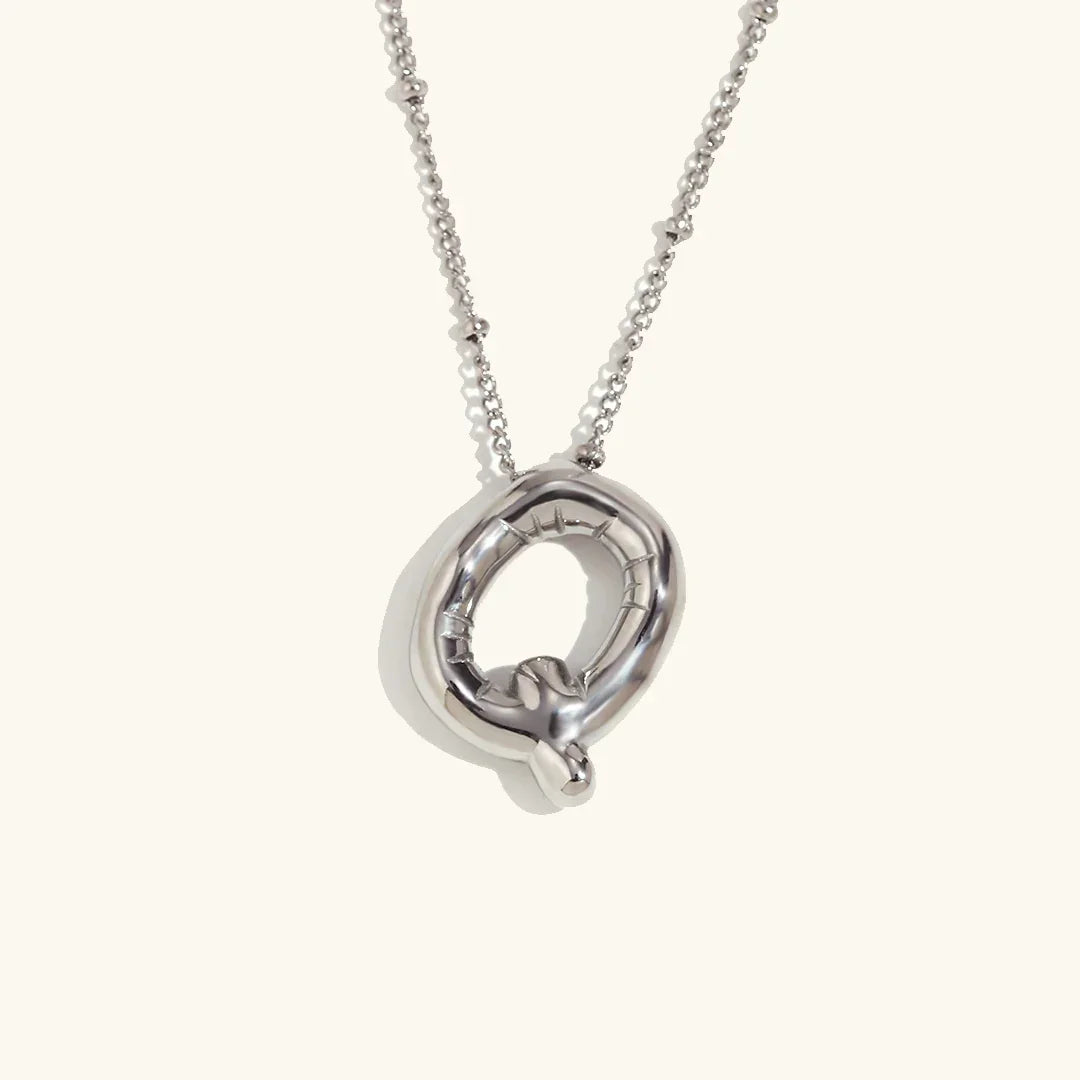 [ElanLuxe]Balloon Gold Initial Necklace