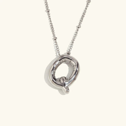 [ElanLuxe]Balloon Gold Initial Necklace