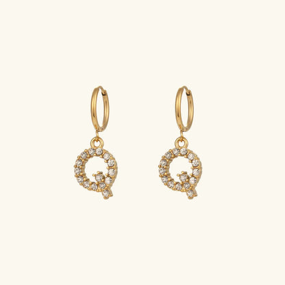 [ElanLuxe]Wilhemina Initial Letter Earrings