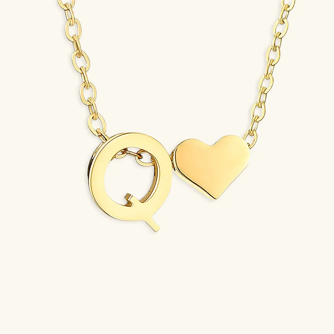 [ElanLuxe]Ria Initial Letter Gold Necklace