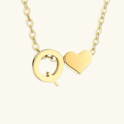 [ElanLuxe]Ria Initial Letter Gold Necklace