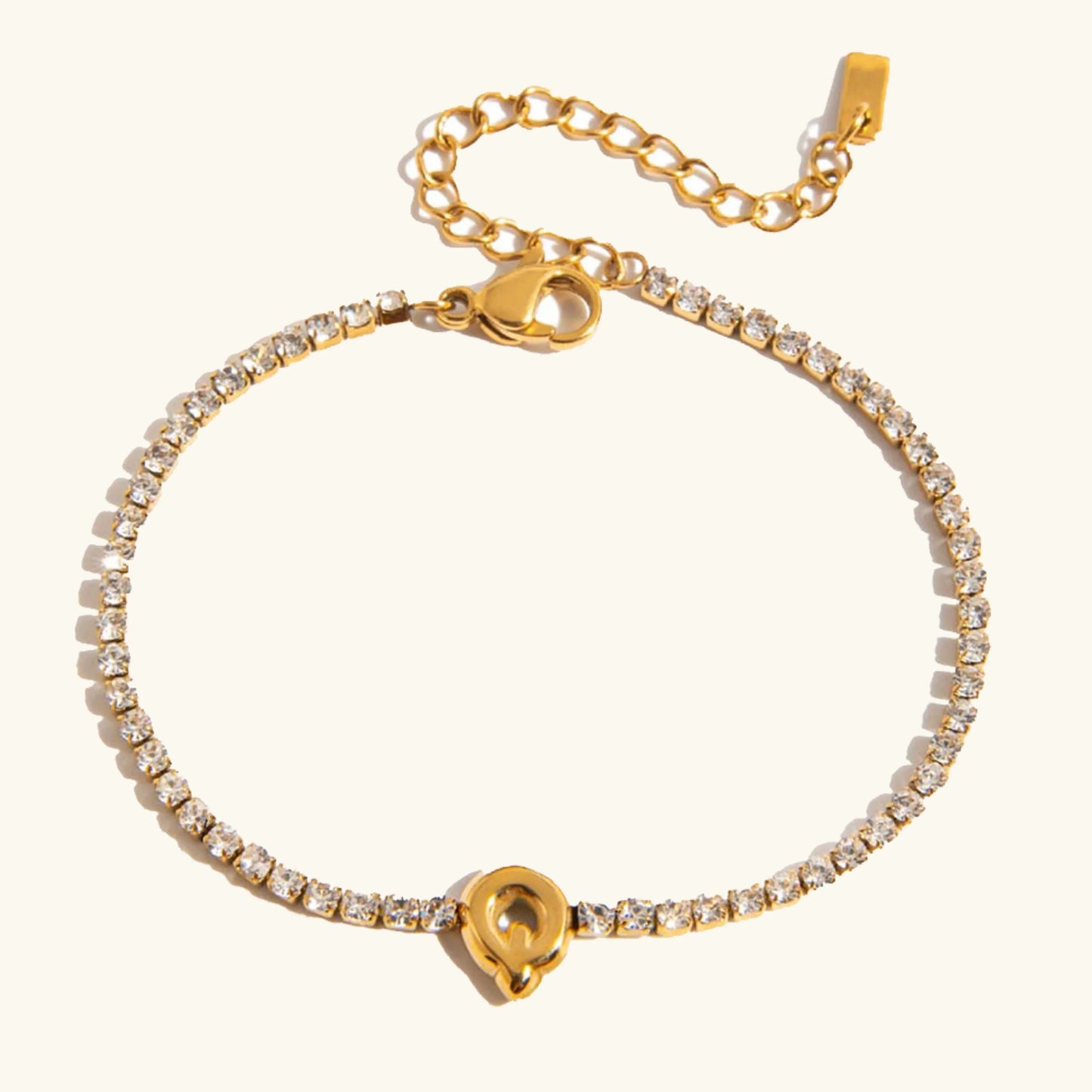 [ElanLuxe]Avaria Bubble Letter Tennis Bracelet