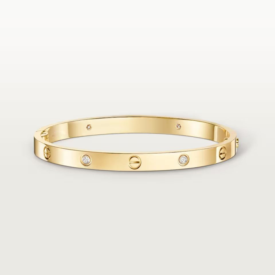 [ElanLuxe Jewelry]LOVE BRACELET 4.8MM 4 DIAMONDS