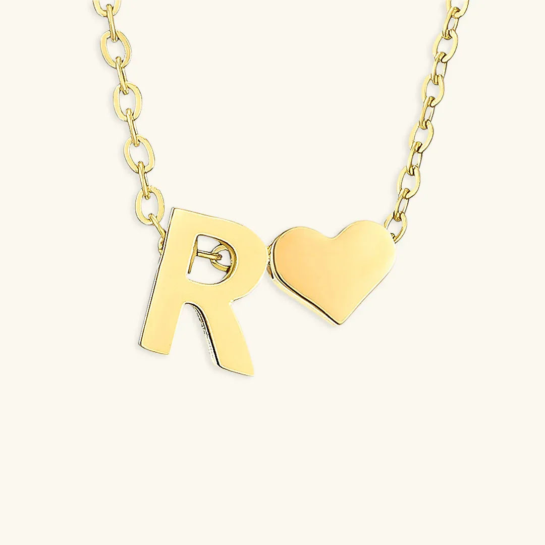 [ElanLuxe]Ria Initial Letter Gold Necklace
