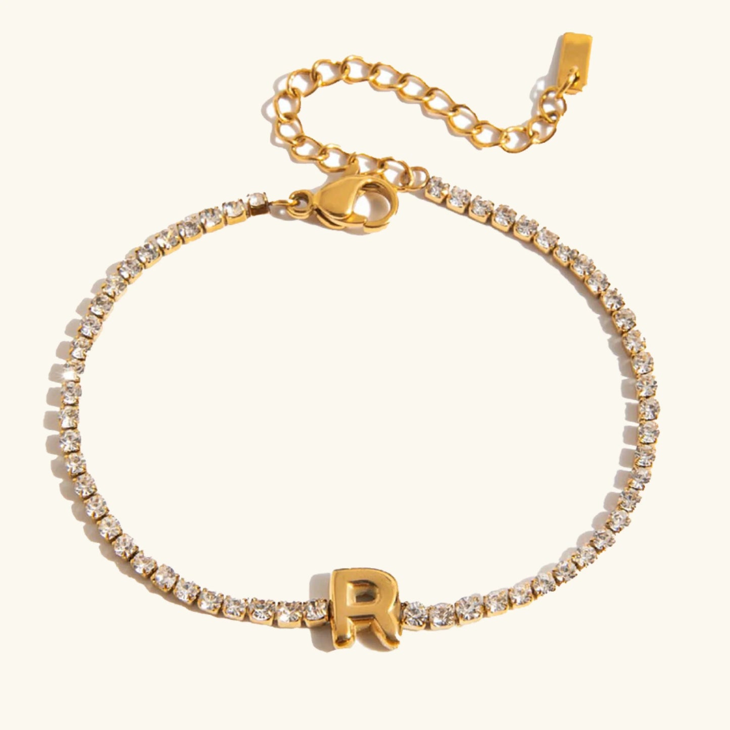 [ElanLuxe]Avaria Bubble Letter Tennis Bracelet