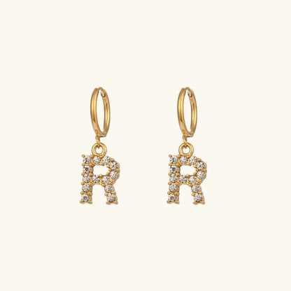 [ElanLuxe]Wilhemina Initial Letter Earrings