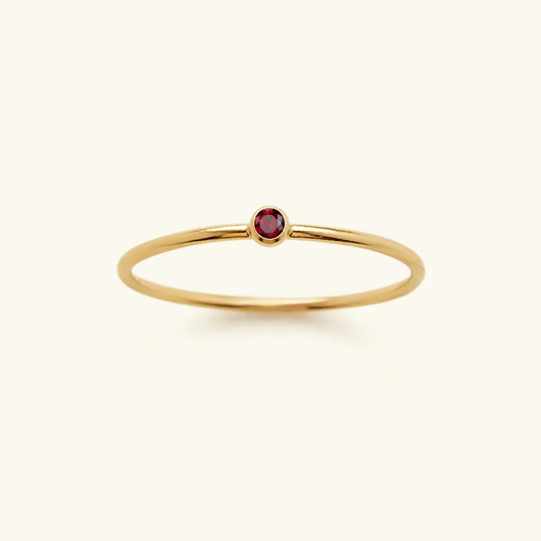 [ElanLuxe]Amelia Birthstone Stacker Ring