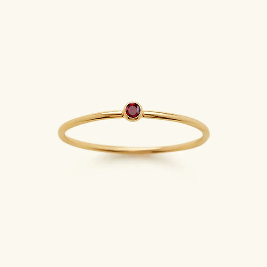 [ElanLuxe]Amelia Birthstone Stacker Ring