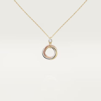 [ElanLuxe Jewelry]TRINITY  NECKLACE 1 DIAMOND