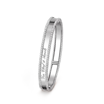 [ElanLuxe Jewelry]CLOVER PERLEE BRACELET SIGNATURE ENGRAVING SERIES