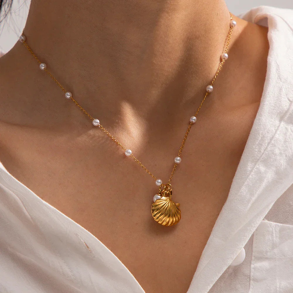 [ElanLuxe]Rebecca Freshwater Pearl Necklace