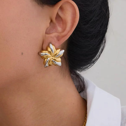 [ElanLuxe]Thymes Gold Star Earrings
