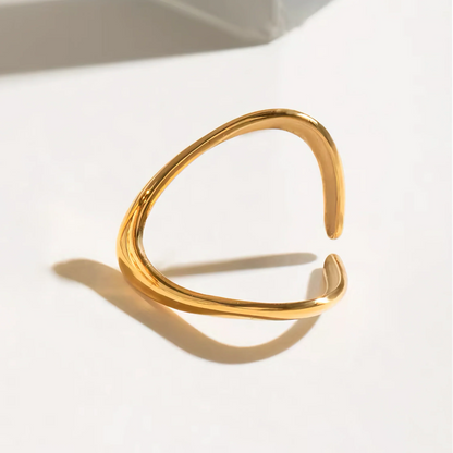 [ElanLuxe]Paisley Gold Arc Ring