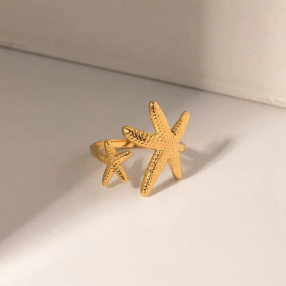 [ElanLuxe]Seastar Gold Starfish Ring