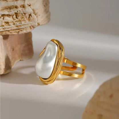 [ElanLuxe]Charis Gold Pearl Ring