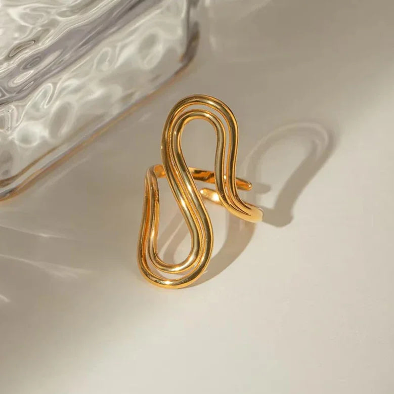 [ElanLuxe]Halle Abstract Gold Ring