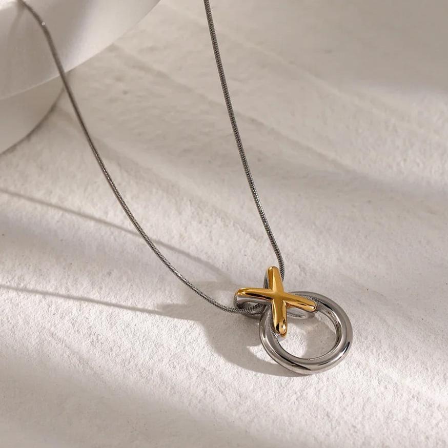 [ElanLuxe]Mirabelle Ring Knot Necklace