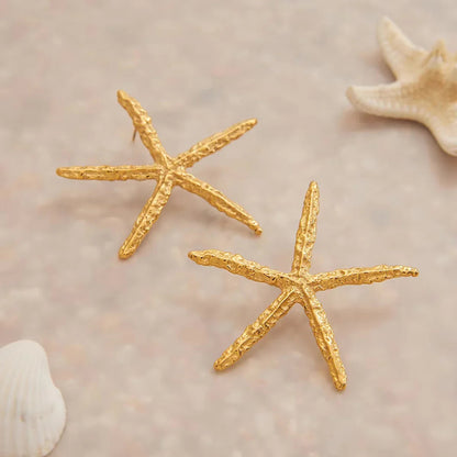[ElanLuxe]Claudia Gold Starfish Earrings
