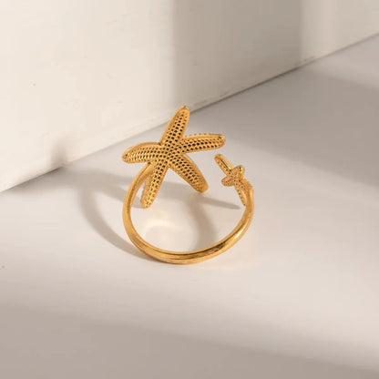 [ElanLuxe]Seastar Gold Starfish Ring