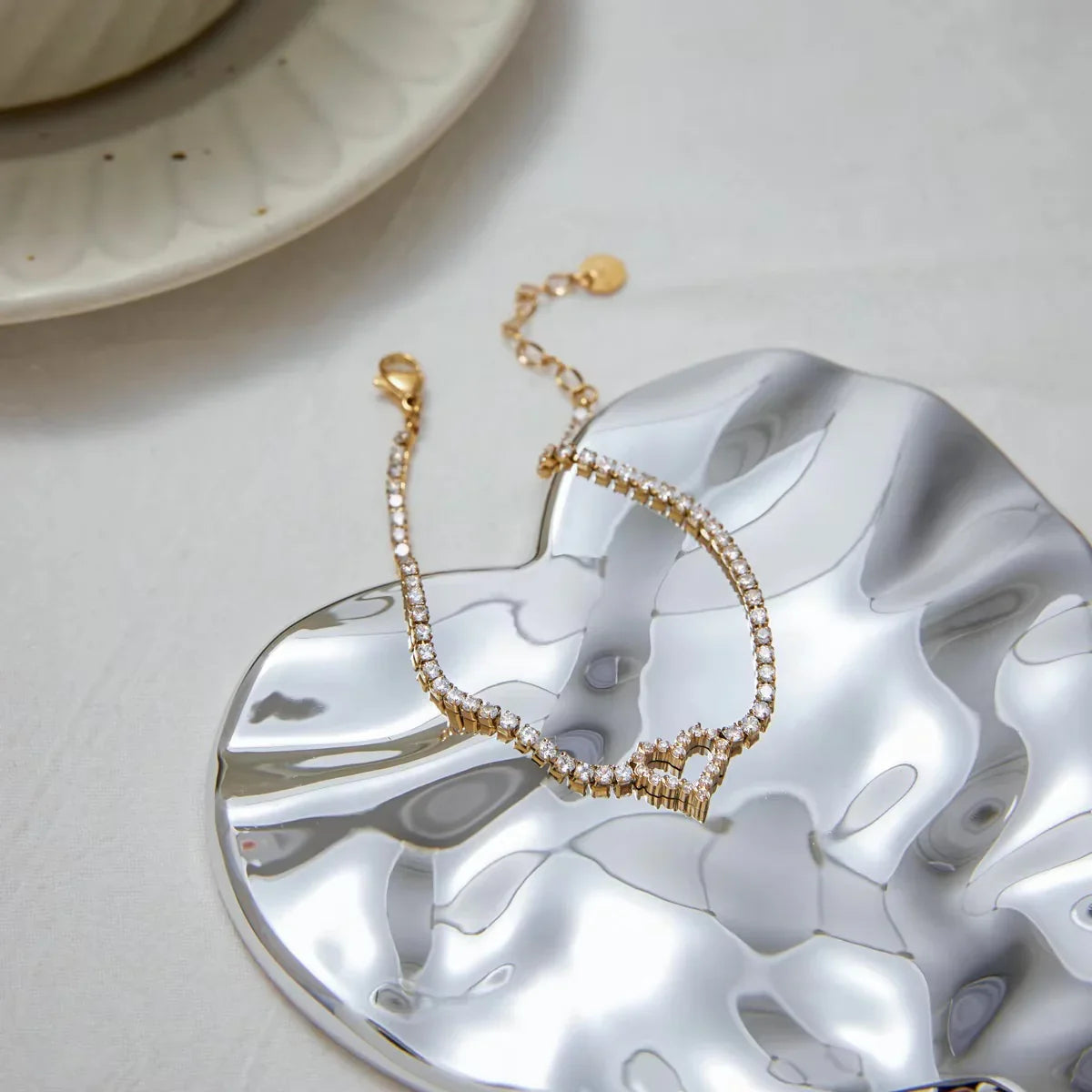 [ElanLuxe]Patrice Diamond Heart Bracelet