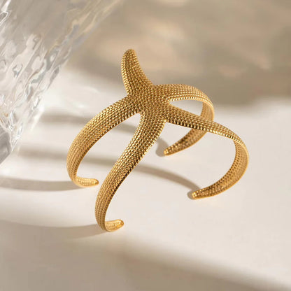 [ElanLuxe]Annika Gold Starfish Cuff
