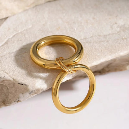 [ElanLuxe]Dune Stacked Gold Ring