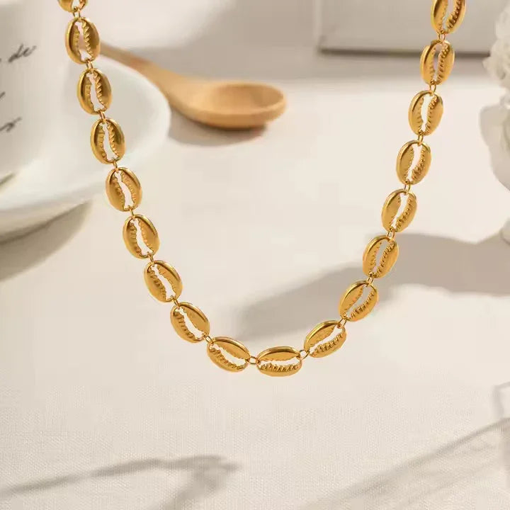 [ElanLuxe]Pacifica Gold Seashell Necklace