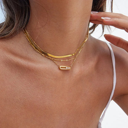 [ElanLuxe]Abby Sculpted Gold Pendant