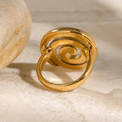 [ElanLuxe]Christy Spiral Gold Ring
