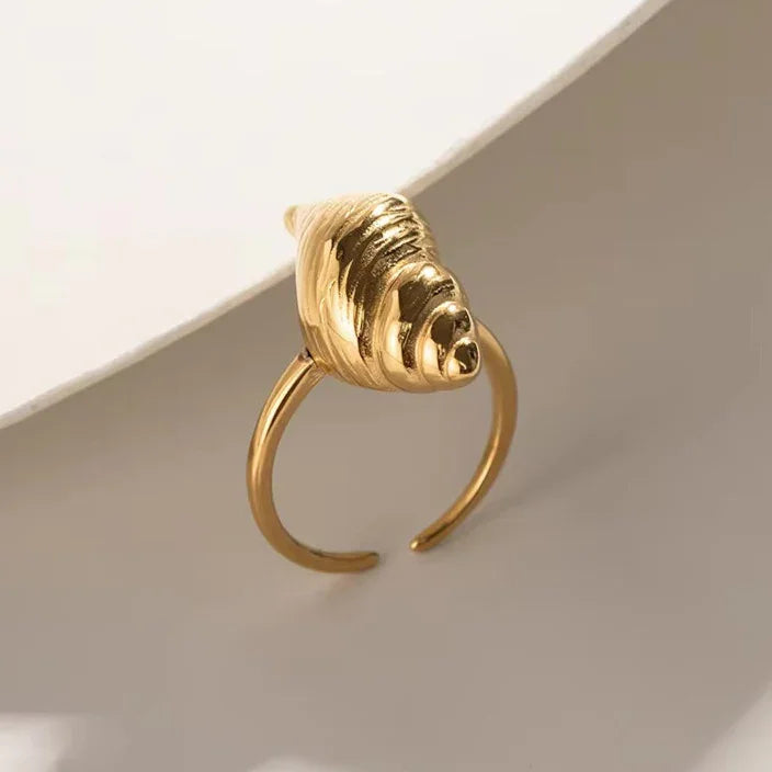 [ElanLuxe]Ohana Sea Conch Gold Ring
