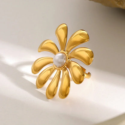 [ElanLuxe]Bellemare Floral Gold Ring