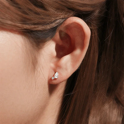 [ElanLuxe]Kate Flat Back Diamond Stud