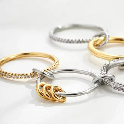 [ElanLuxe]Collina Stacked Diamond Ring