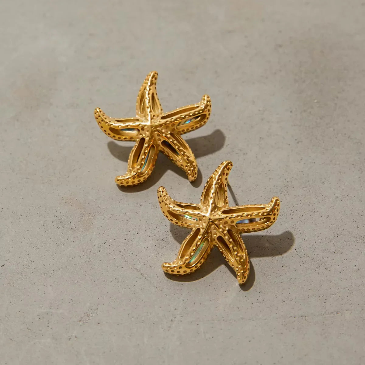 [ElanLuxe]Aquatta Gold Starfish Earrings