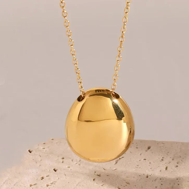 [ElanLuxe]Claribel Gold Dome Necklace