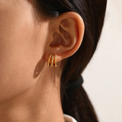 [ElanLuxe]Cradle Gold Earrings