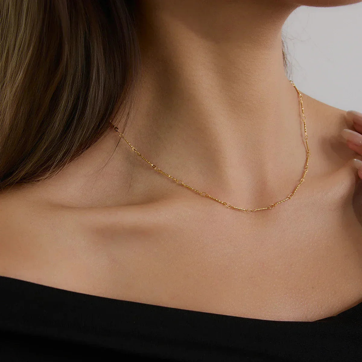 [ElanLuxe]Amy Linked Chain Gold Necklace