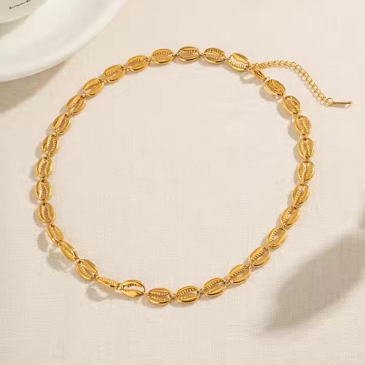 [ElanLuxe]Pacifica Gold Seashell Necklace