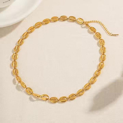 [ElanLuxe]Pacifica Gold Seashell Necklace