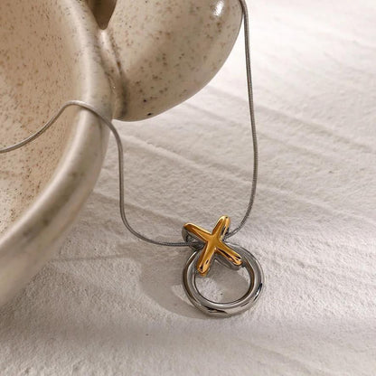 [ElanLuxe]Mirabelle Ring Knot Necklace