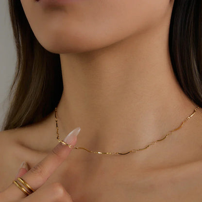 [ElanLuxe]Amy Linked Chain Gold Necklace