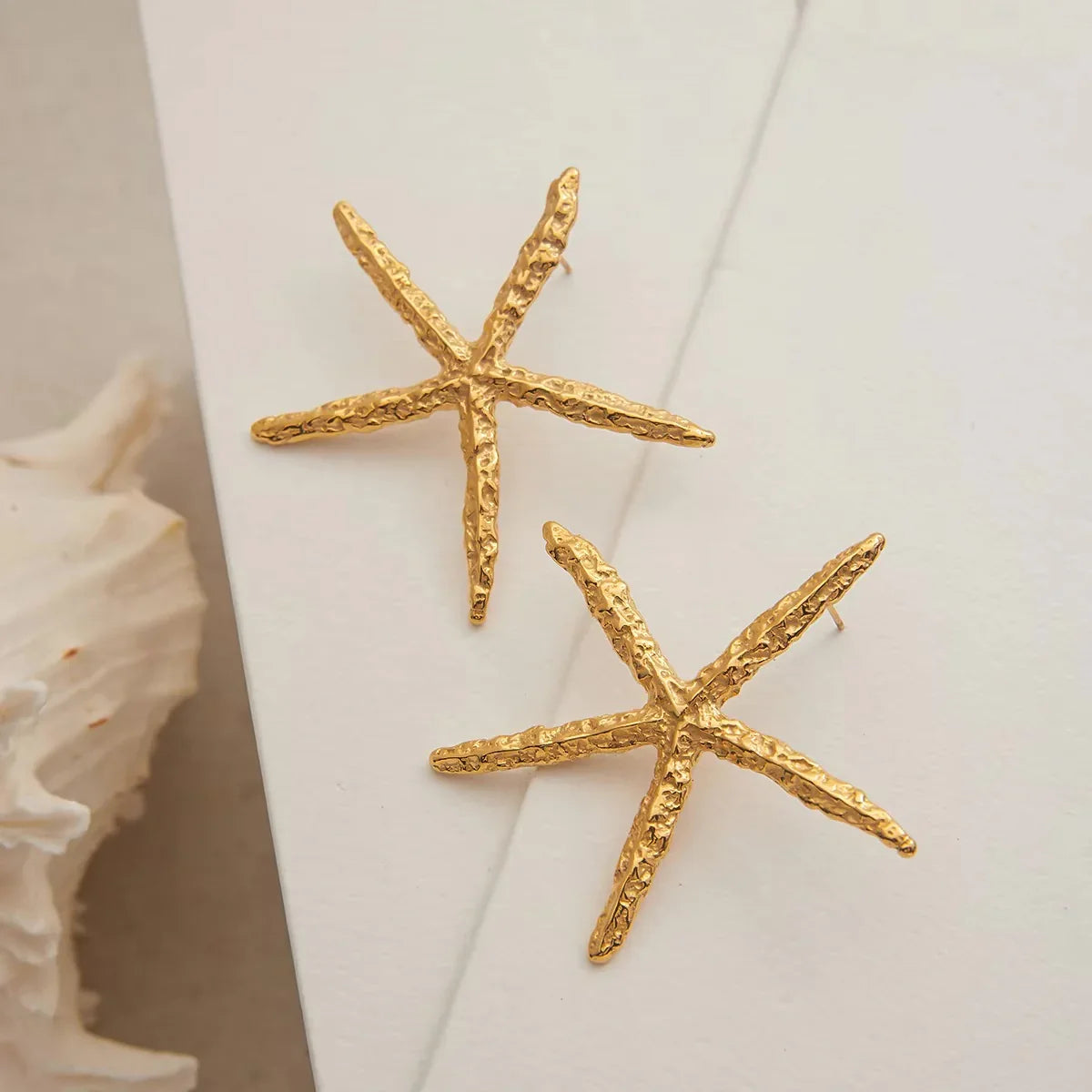 [ElanLuxe]Claudia Gold Starfish Earrings