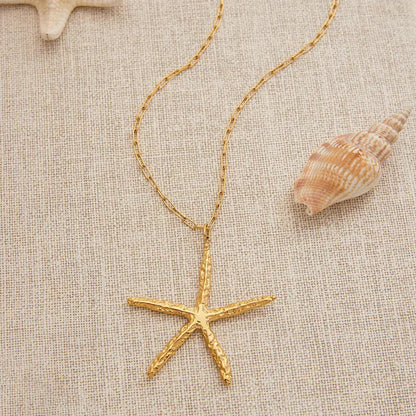 [ElanLuxe]Claudia Gold Starfish Necklace