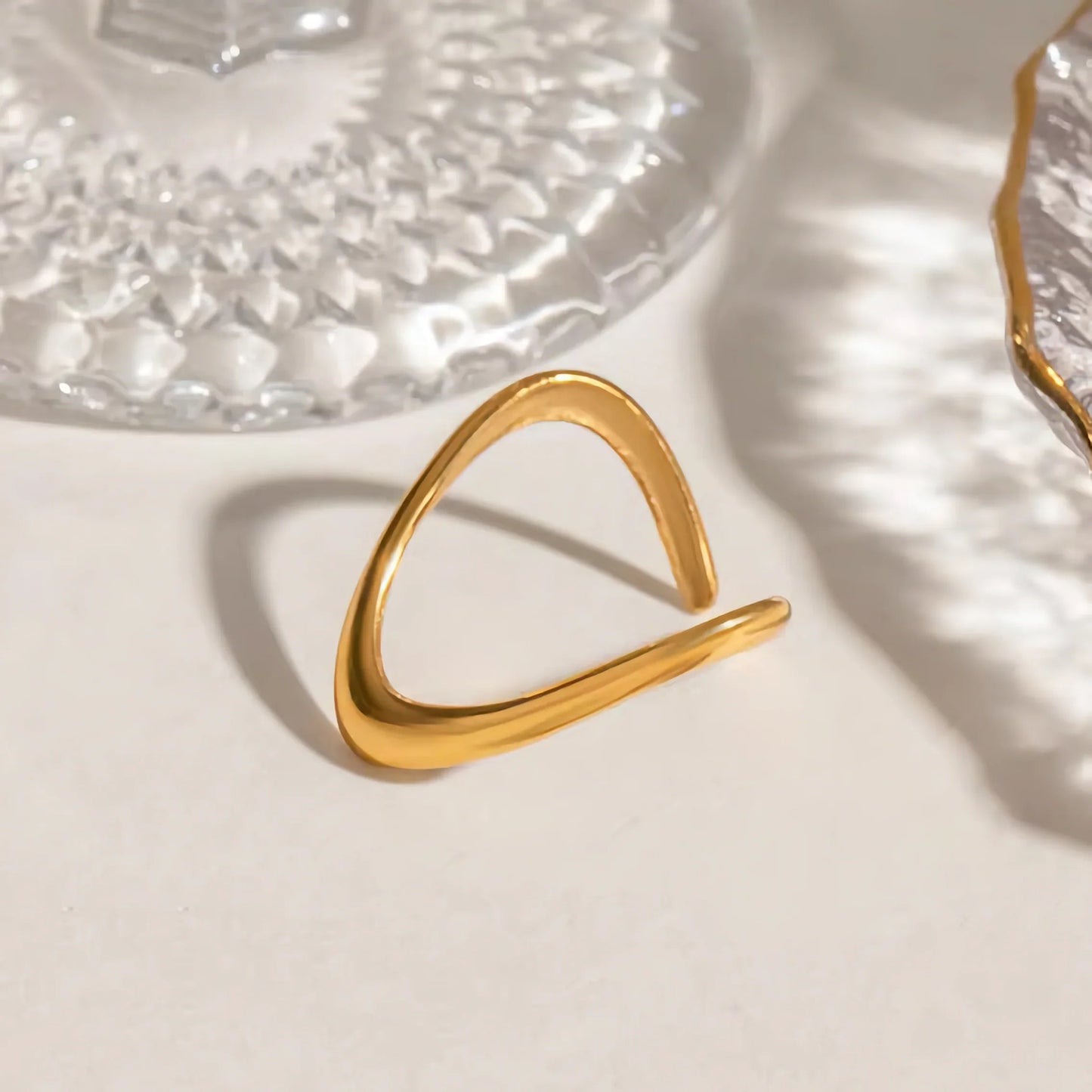 [ElanLuxe]Paisley Gold Arc Ring