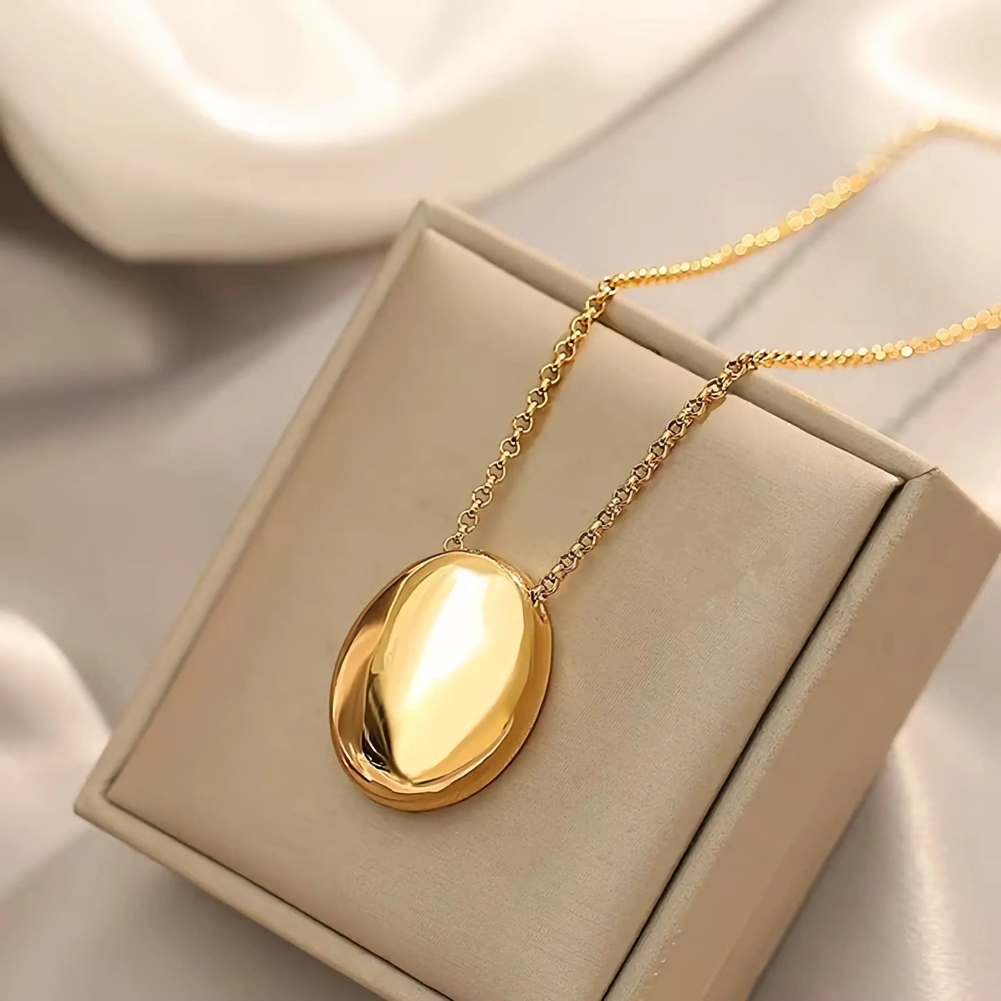 [ElanLuxe]Claribel Gold Dome Necklace