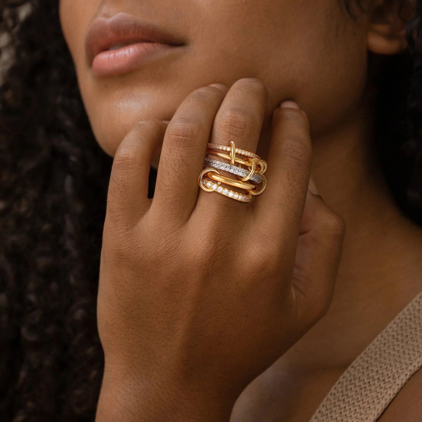[ElanLuxe]Blaise Stacked Diamond Ring