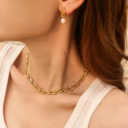 [ElanLuxe]Pacifica Gold Seashell Necklace