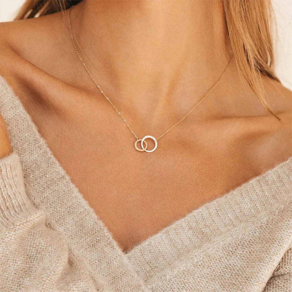 [ElanLuxe]Isabelle Gold Hoop Necklace