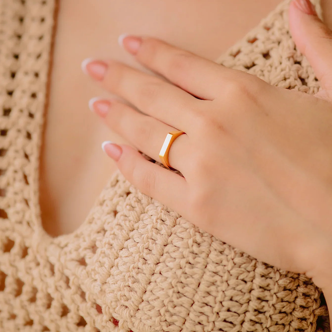 [ElanLuxe]Sasha Geometric Gold Ring
