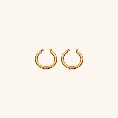 [ElanLuxe]Wide Hoop Earrings